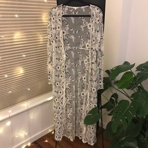 Necessary Clothing Sheer Duster Maxi Cardigan
